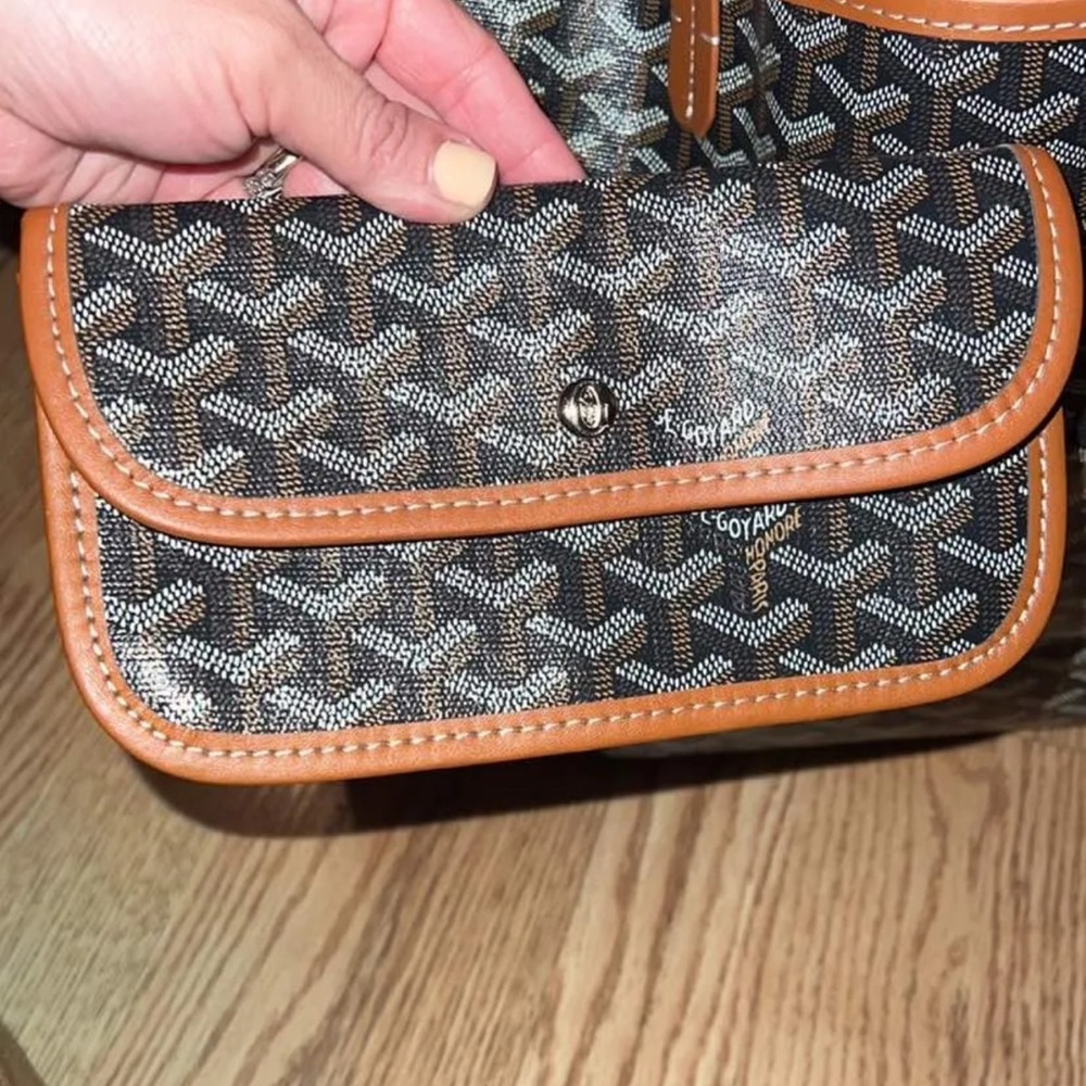 Medium Brown Patterned Tote Bag - Designer Style - image 5